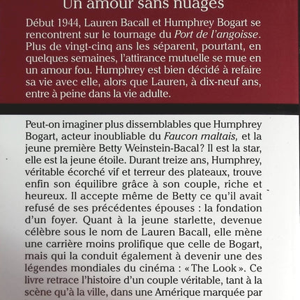 Lauren Bacall et Humphrey Bogart - Jean-Marc Loubier - livre