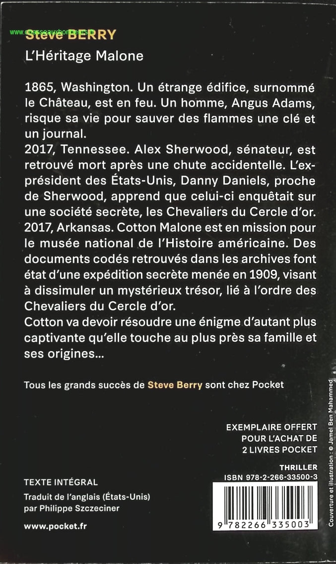 L'héritage Malone - Steve Berry - livre