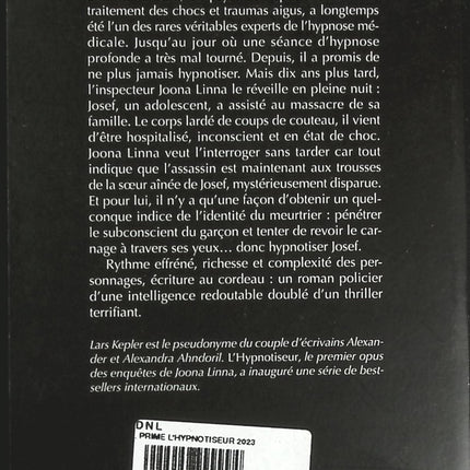 L'hypnotiseur - Lars Kepler - livre