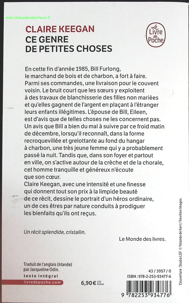 Ce genre de petites choses - Claire Keegan - livre