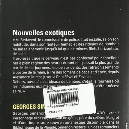 Nouvelles exotiques - Georges Simenon - livre