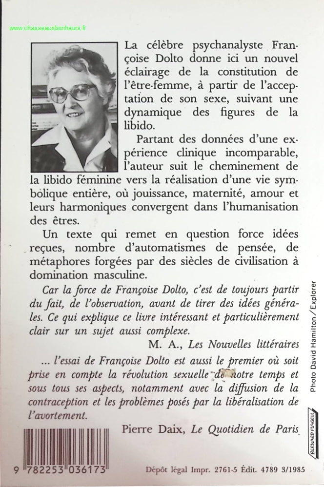 Sexualité féminine - Françoise Dolto - livre