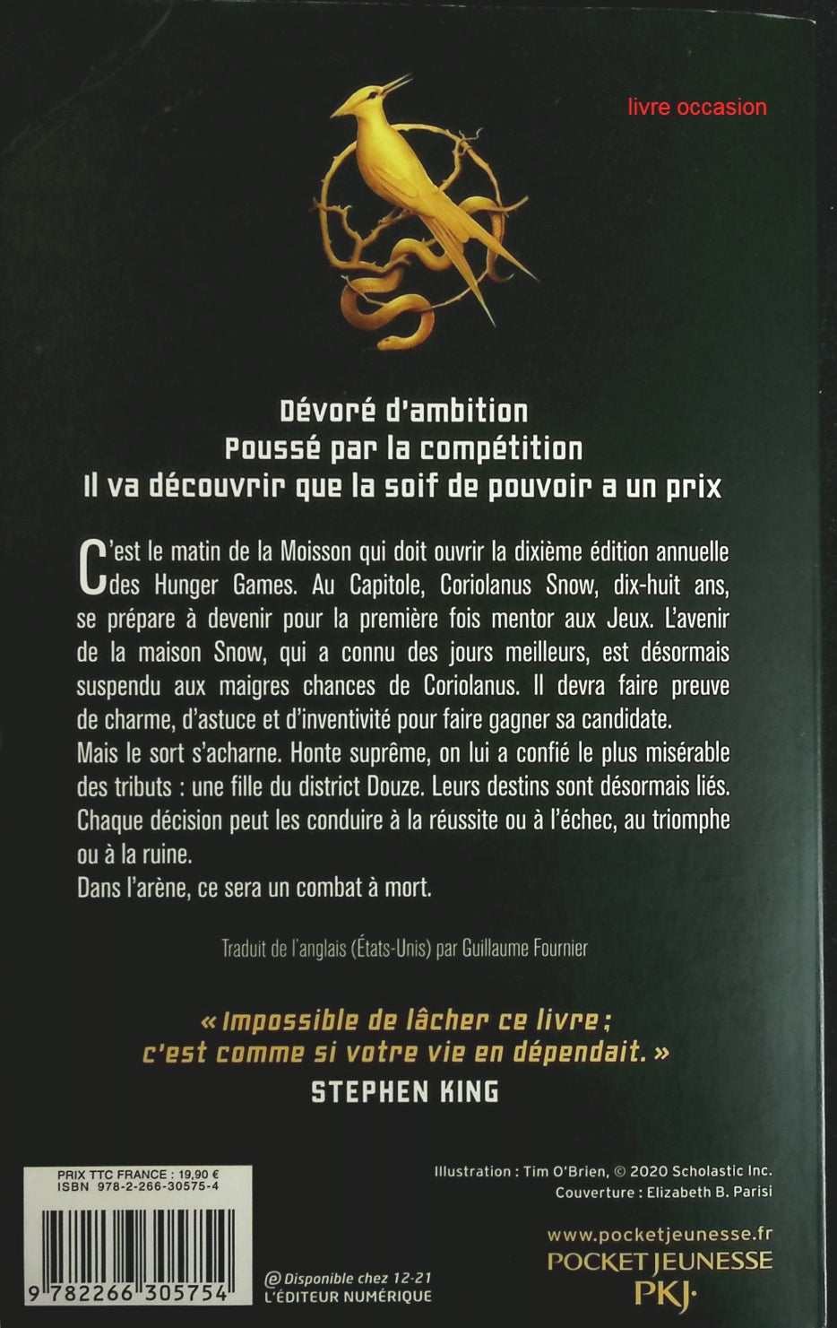 Hunger Games - La ballade du serpent et de l'oiseau chanteur - Suzanne Collins - livre