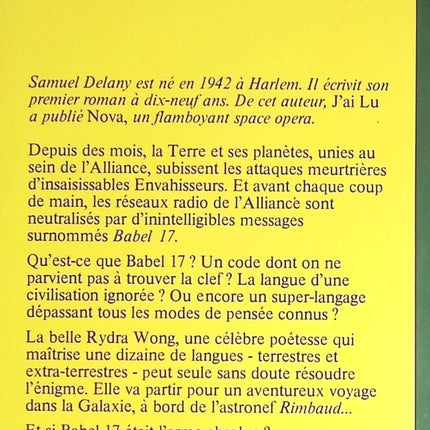 Babel 17 - Samuel R. Delany - livre