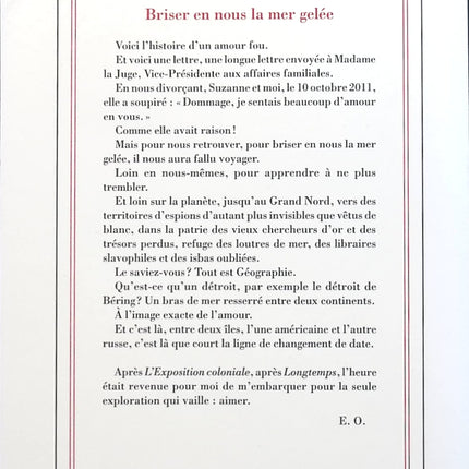 Briser en nous la mer gelée - Erik Orsenna - livre