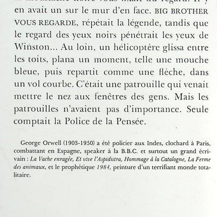 Roman dystopie science-fiction politique 1984 George Orwell - livre