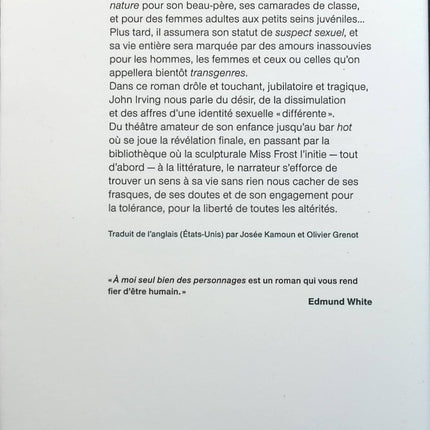 A moi seul bien des personnages - John Irving - Livre