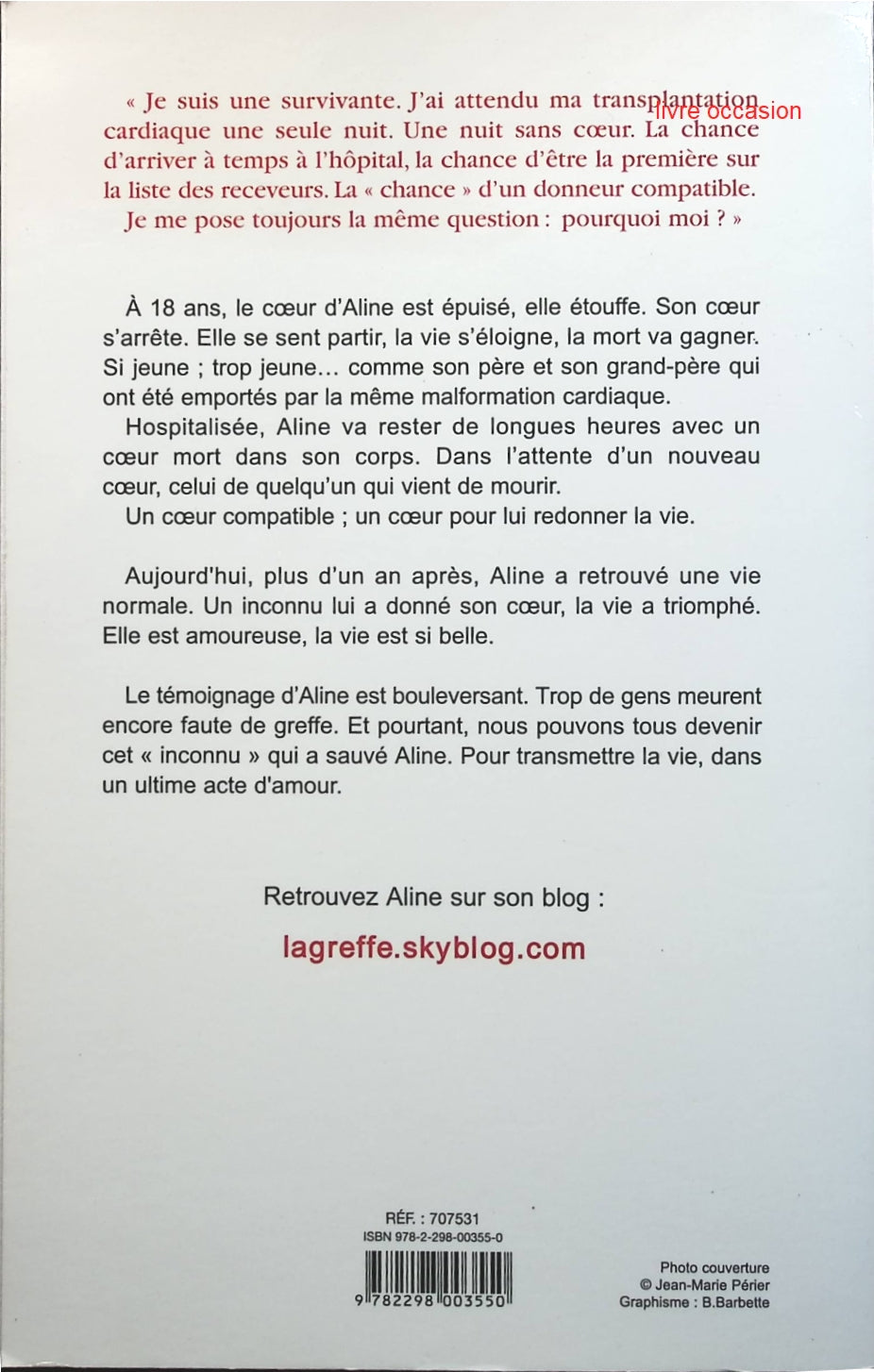 Mon coeur qui bat n'est pas le mien - Aline Feuvrier-Boulanger - Livre