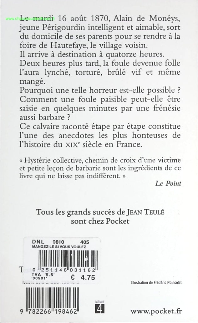 Mangez-le si vous voulez - Jean Teulé - livre