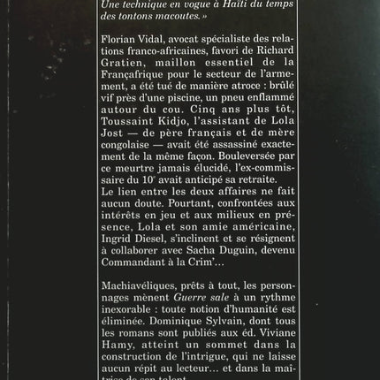 Guerre sale - Dominique Sylvain - livre