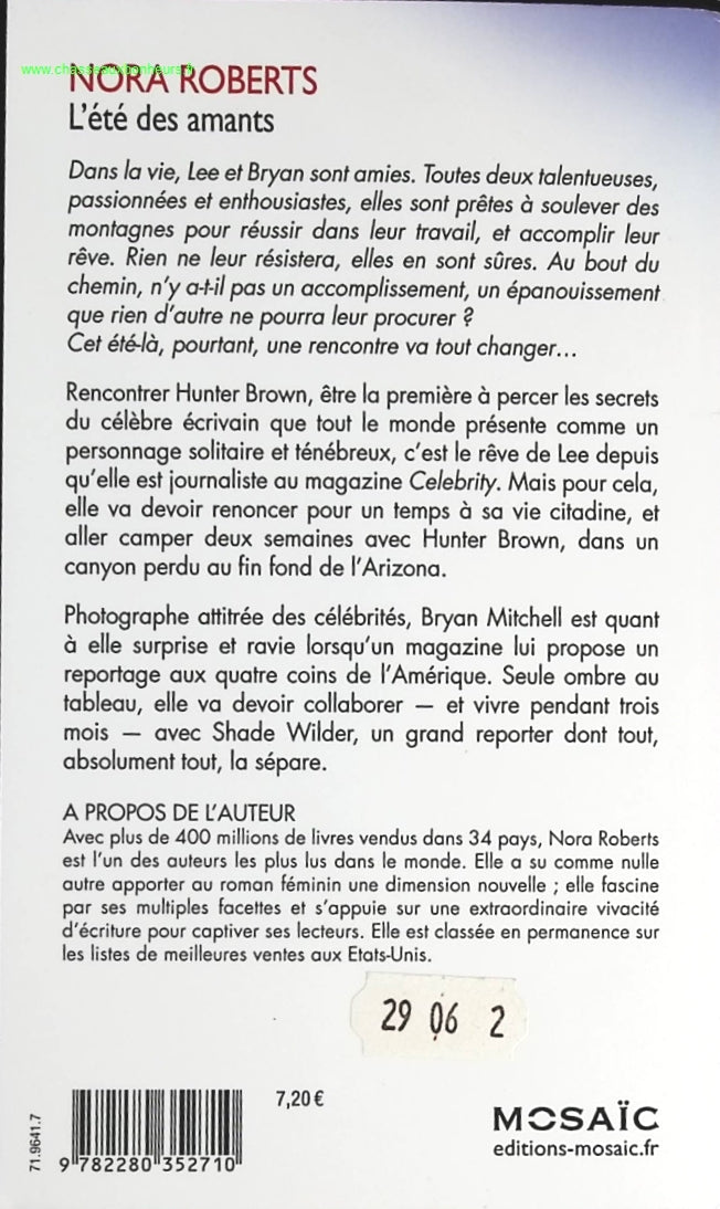 L'été des amants - Nora Roberts - livre