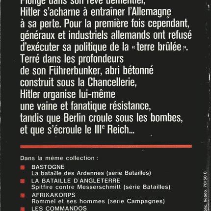 La chute de Berlin - La fin du IIIe Reich - Earl F. Ziemke - livre