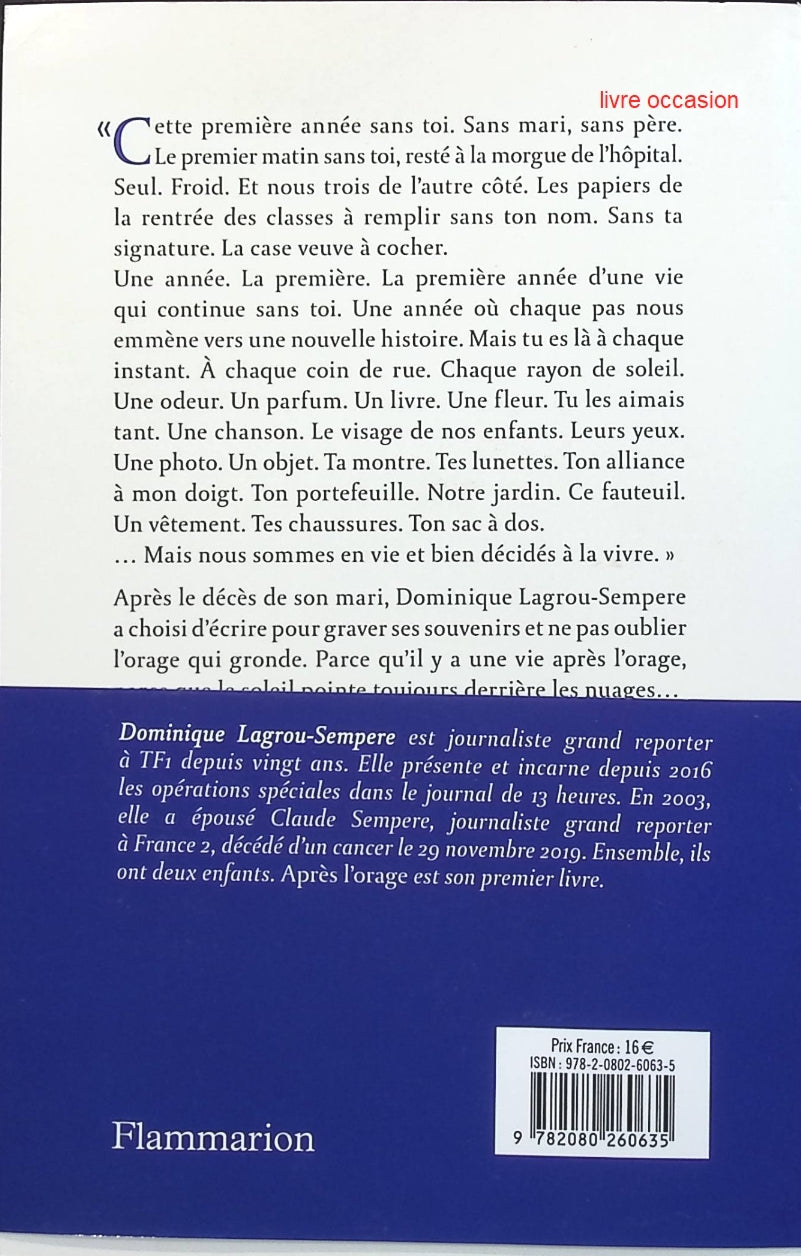 Après l'orage - Dominique Lagrou-Sempere - livre