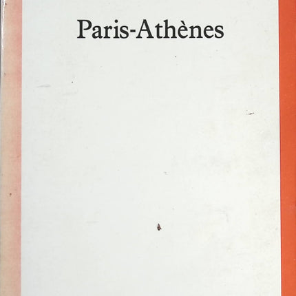 Paris-Athènes - Vassilis Alexakis - livre