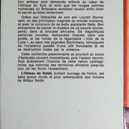 L'oiseau de soleil - Wilbur Smith - livre