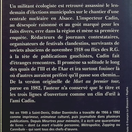 Mort au premier tour - Didier Daeninckx - livre