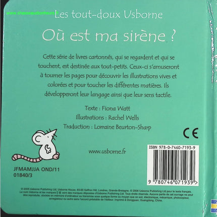Où est ma sirène ? - Les tout-doux Usborne - livre