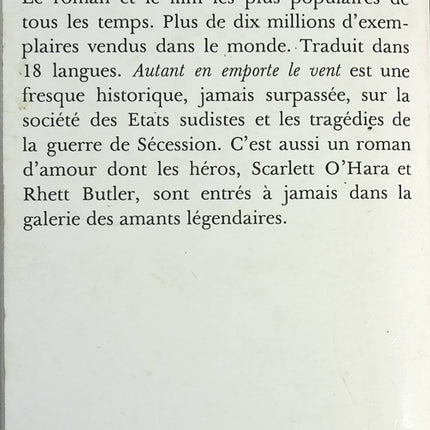 Autant en emporte le vent tome 2 - Margaret Mitchell - livre