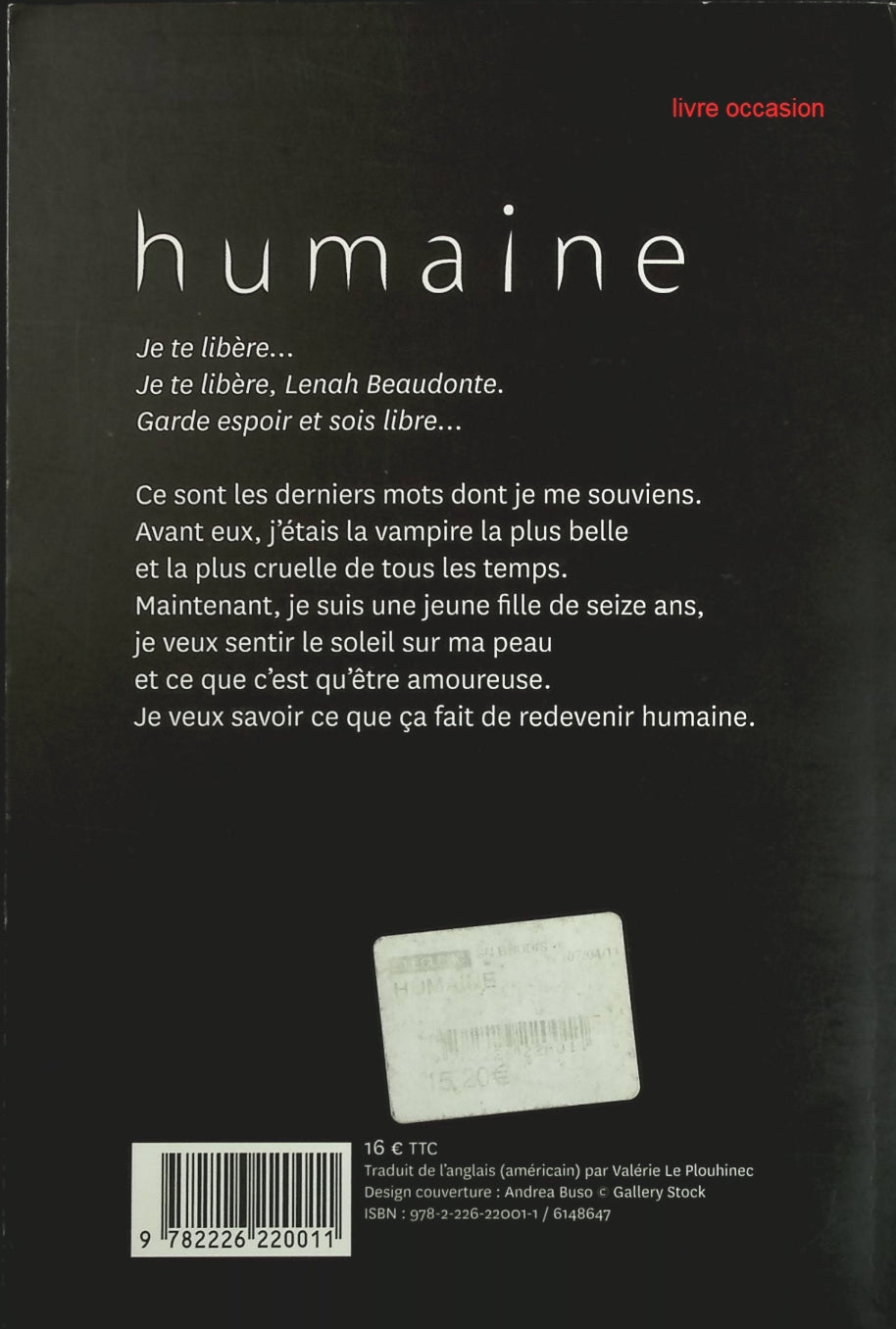 Humaine - Tome 1 - Rebecca Maizel - Livre
