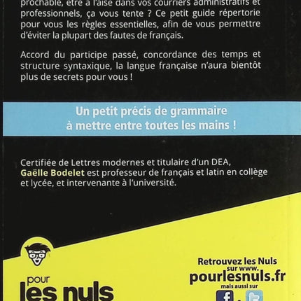 Ecrire Sans Fautes Pour Les Nuls - Grammaire - Gaëlle Bodelet - livre
