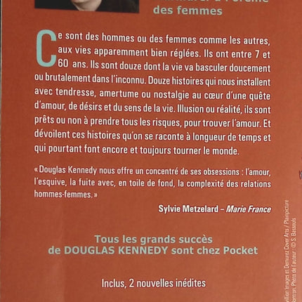 Recueil nouvelles contemporaines relations femmes hommes amour psychologie – Murmurer à l’oreille des femmes Douglas Kennedy - livre