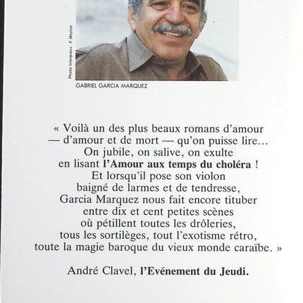 L'amour aux temps du choléra - Gabriel García Márquez - livre