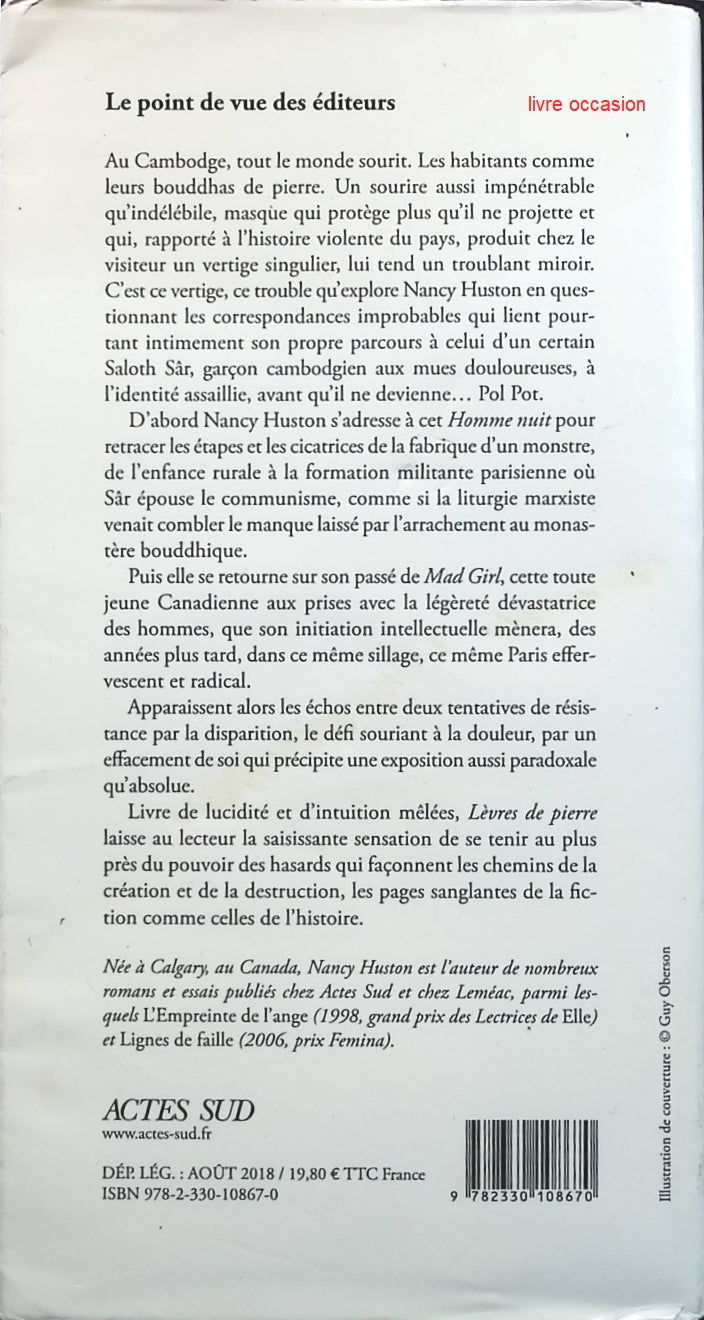 Lèvres de pierre - Nancy Huston - Livre