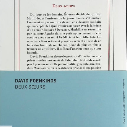 Deux sœurs - David Foenkinos - Livre
