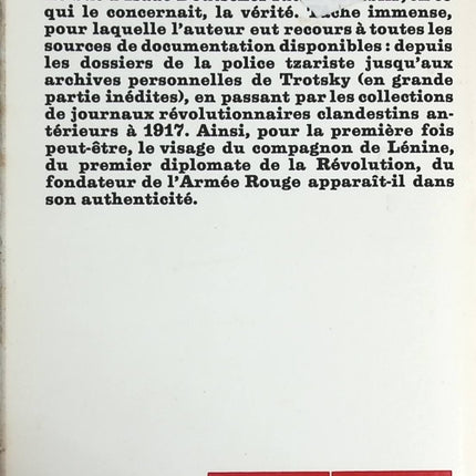 Trotsky. Tome 1 : Le prophète armé 1 1879-1921 - Isaac Deutscher - livre
