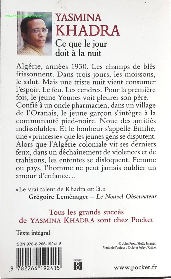 Ce que le jour doit à la nuit - Yasmina Khadra - livre