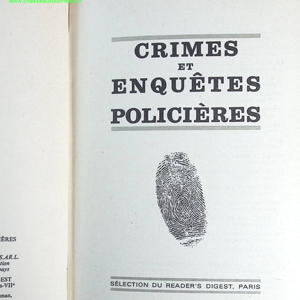 Crimes et enquêtes policières – Divers auteurs – recueil polars nouvelles suspense criminel occasion - livre