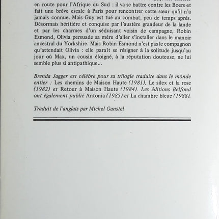 Un Manoir sur la lande - Brenda Jagger - livre