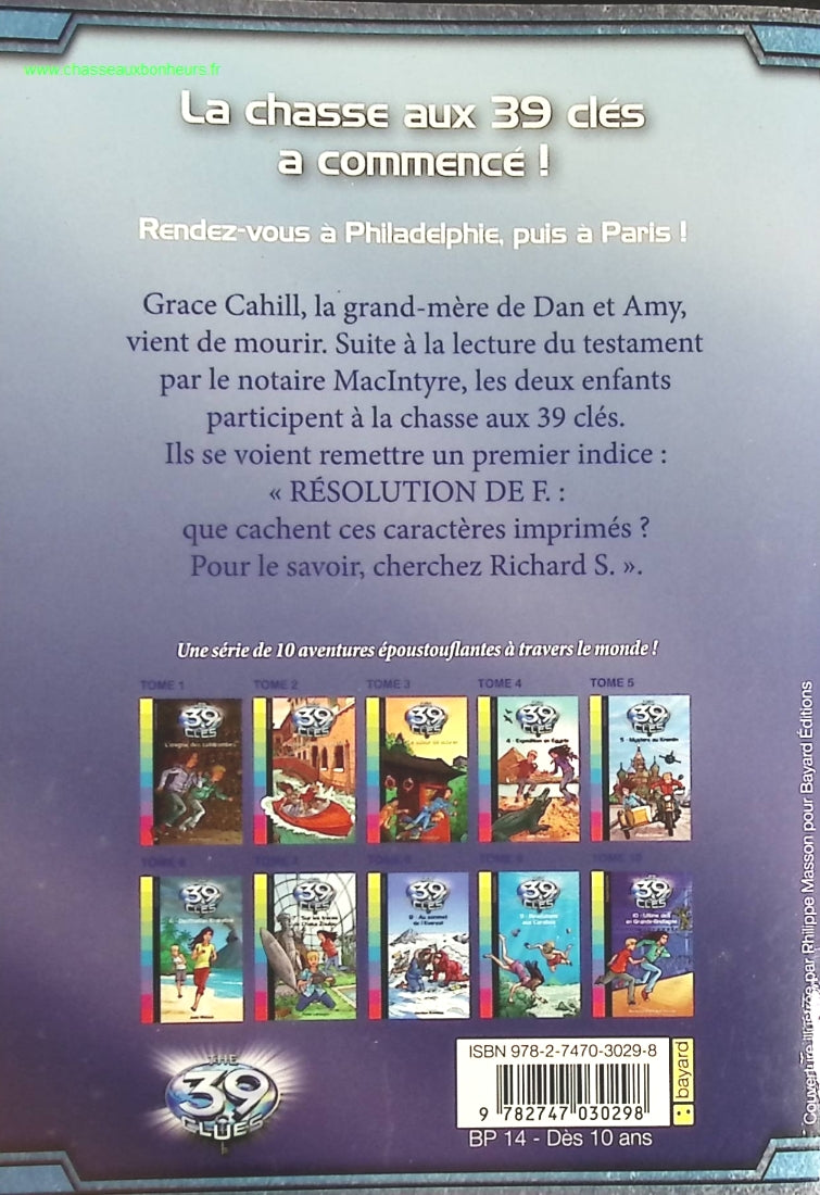 Les 39 Clés, Tome 1 - L'énigme des catacombes - Gordon Korman - livre