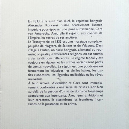 Karpathia - Mathias Menegoz - Livre