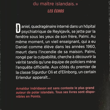 Les Fils de la poussière - Arnaldur Indridason - livre