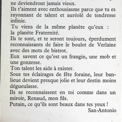 Mistral gagnant - Renaud - livre