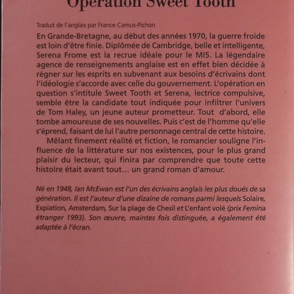Opération Sweet Tooth - Ian McEwan - livre