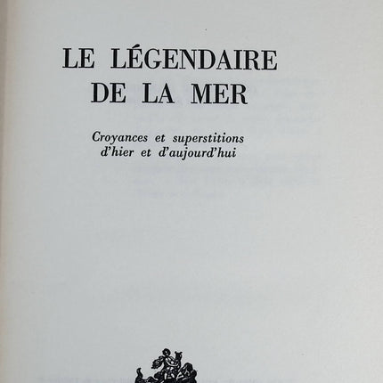 Le légendaire de la mer - Jean Merrien - livre