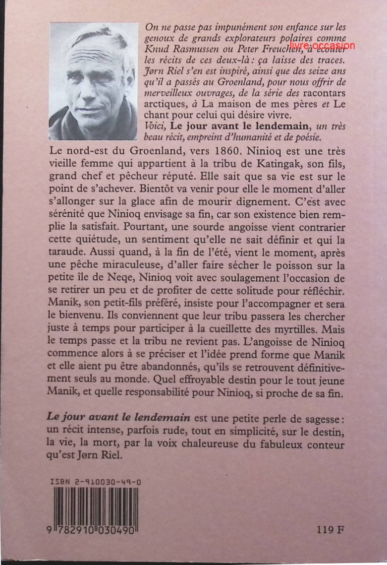 Le jour avant le lendemain - Jorn Riel - Livre