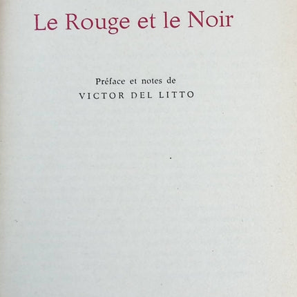 Le rouge et le noir - Stendhal - livre