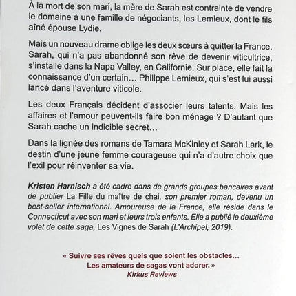 La Fille du maître de chai - Kristen Harnisch - livre