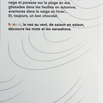Honoré, le nez au vent - Les Saisons - Iris De Moüy - livre