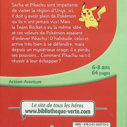 Pokémon 01 : Le problème de Pikachu - Bibliothèque Verte - Natacha Godeau - livre