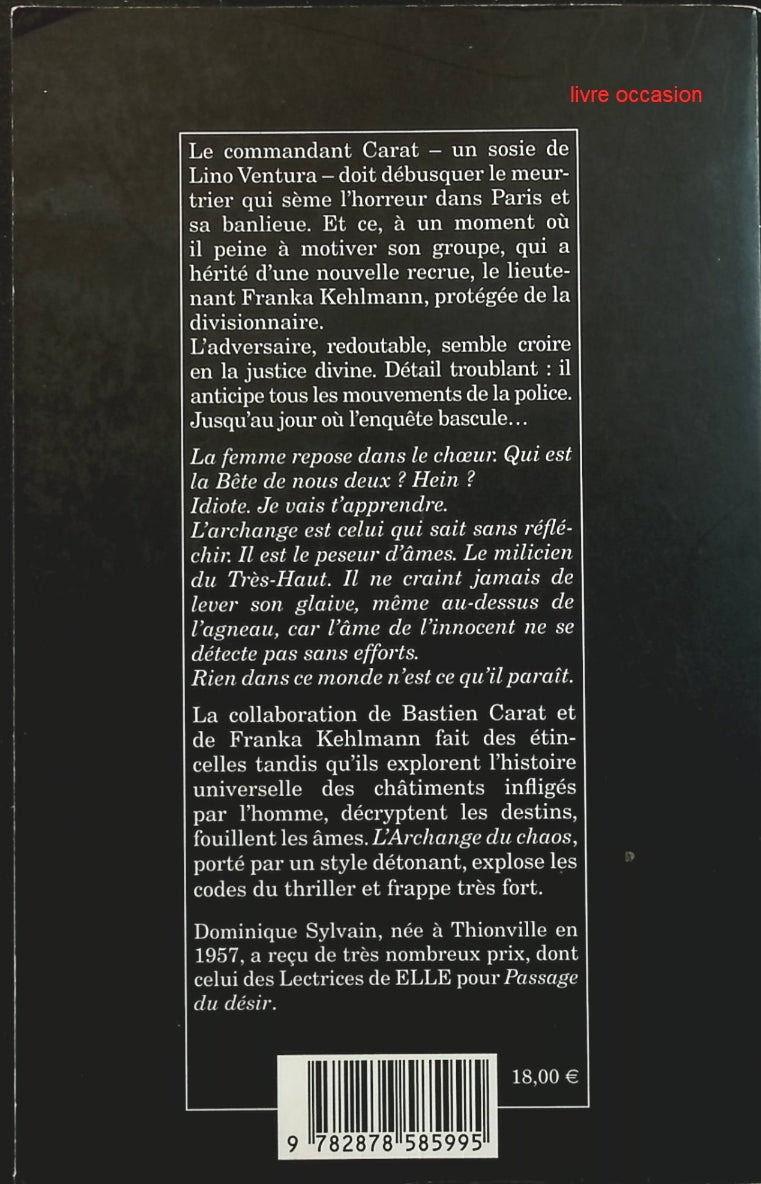 L'archange du chaos - Dominique Sylvain - livre