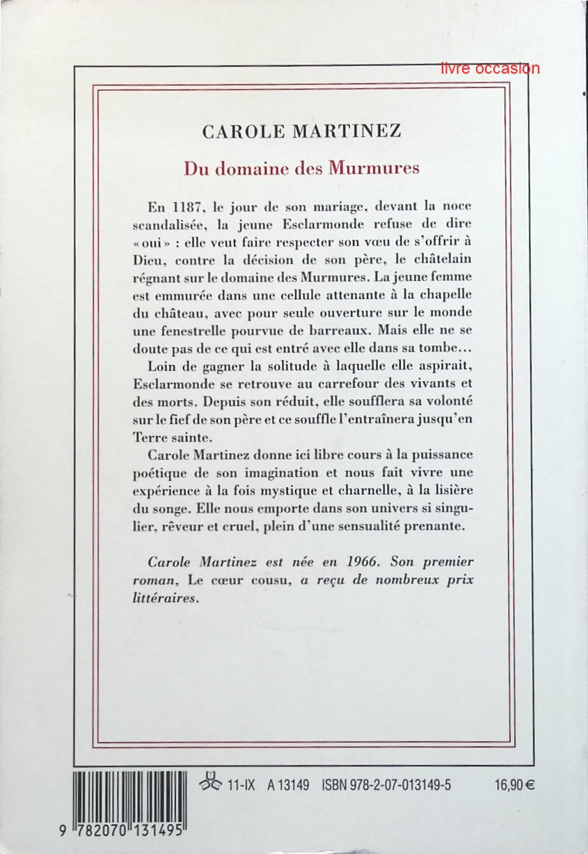 Du domaine des murmures - Carole Martinez - livre