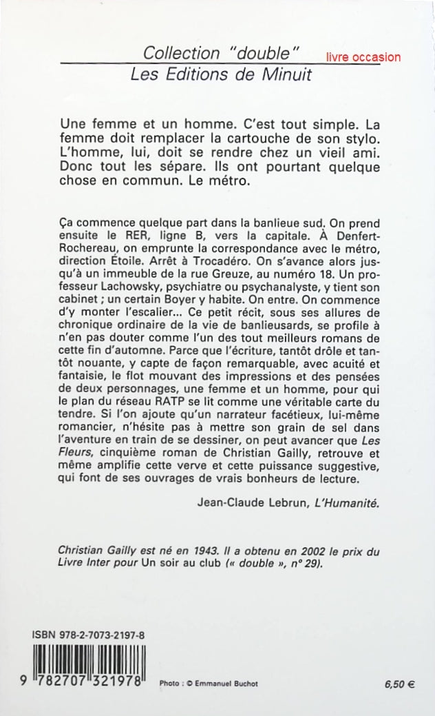 Les fleurs - Christian Gailly - Livre