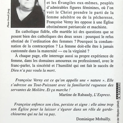 Mais si, messieurs, les femmes ont une âme - Françoise Verny - Livre