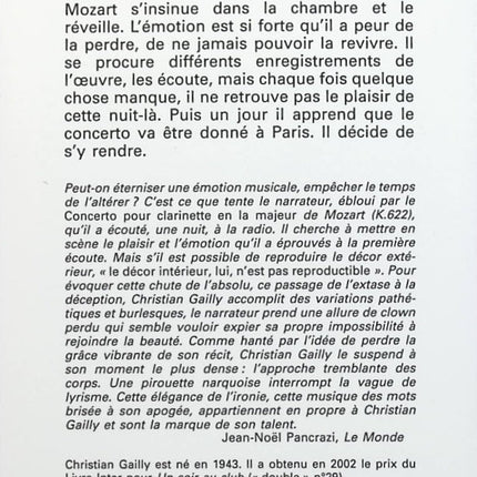 K. 622 - Christian Gailly - Livre