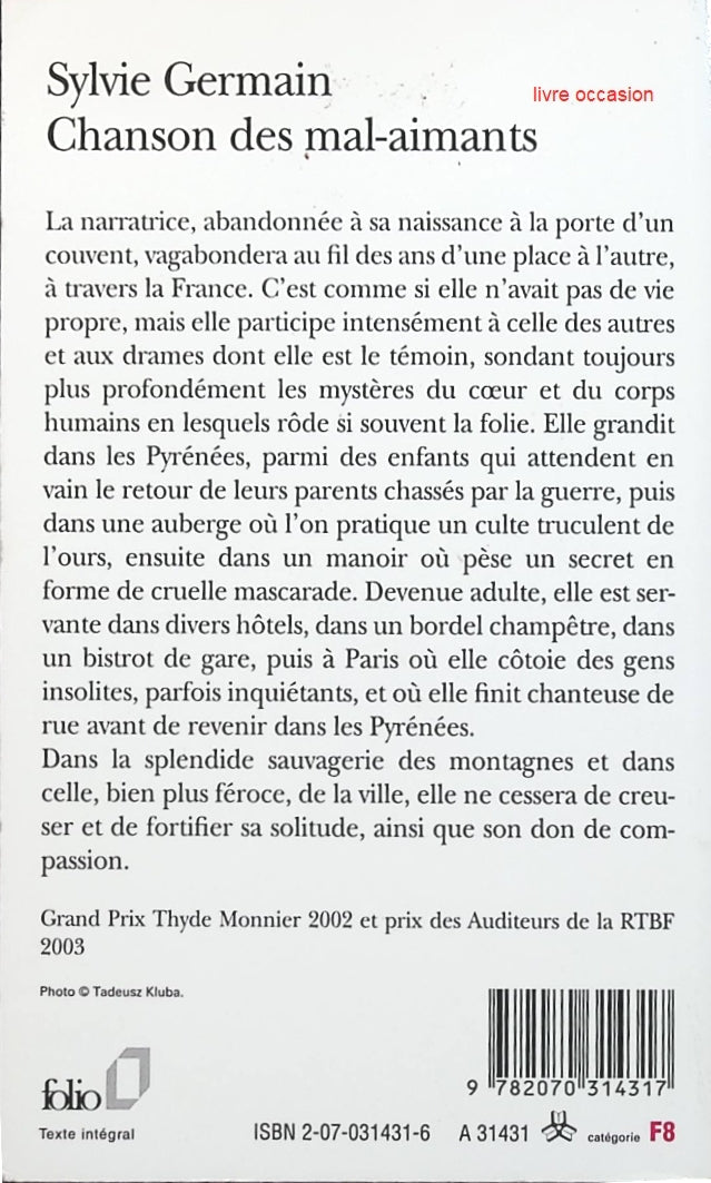 Chanson des mal-aimants - Sylvie Germain - Livre