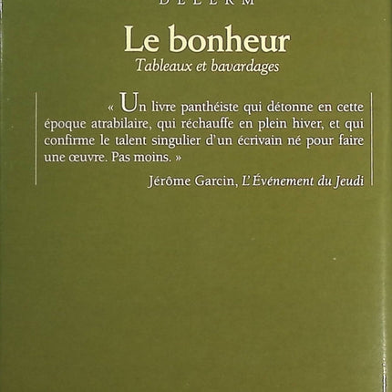 Le bonheur Tableaux et bavardages - Philippe Delerm - Livre